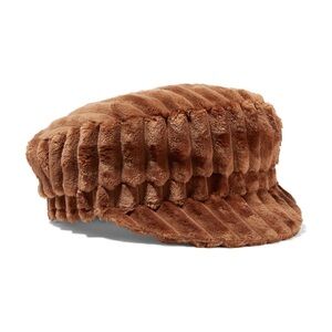 ISABEL MARANT Evie Quilted Faux Shearling Cap Newsboy Newsie Page Captain